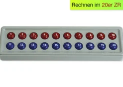 ABACO 20 mit Zahlen, rot-blau, Zähl- und Rechenrahmen
