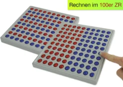 Abaco 100 ohne Zahlen, rot-blau, Zähl- und Rechenrahmen