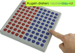 Abaco 100 ohne Zahlen, rot-blau, Zähl- und Rechenrahmen