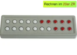 ABACO 20 tricolor rot-weiß-grau, Zähl- und Rechenrahmen