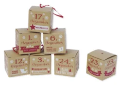 Adventskalender-Boxen aus Pappe, zum Befüllen