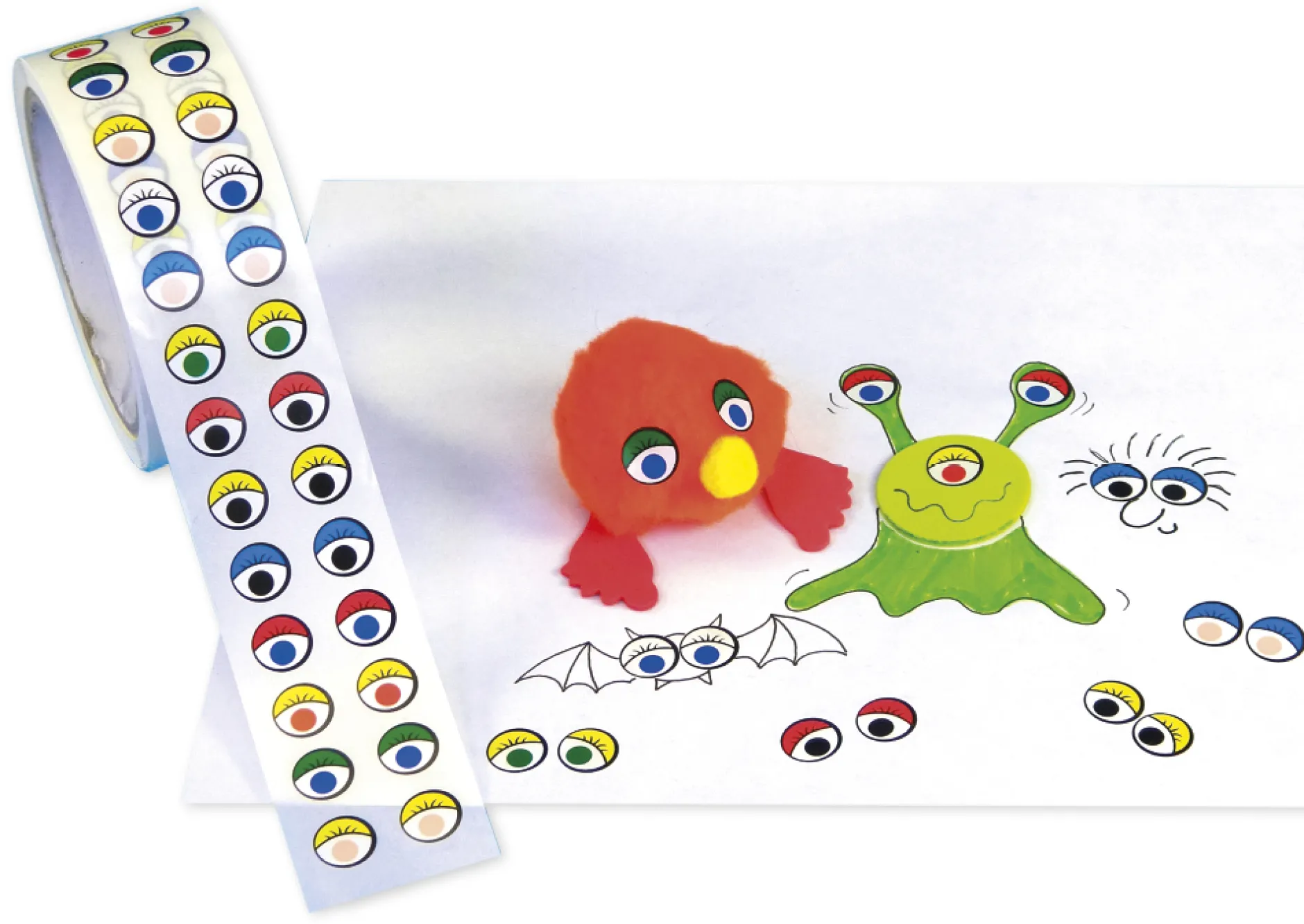 Augen-Sticker, Rolle mit 2.000 Stück