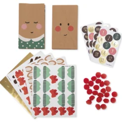 Bastelset Adventskalender Rentier, 216-tlg.