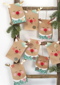 Bastelset Adventskalender Rentier, 216-tlg.