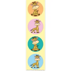 Belobigungs-Aufkleber "Giraffe" in Spender-Box, 500 Stück