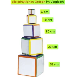 Blanko-Würfel mit Einstecktaschen 15 cm