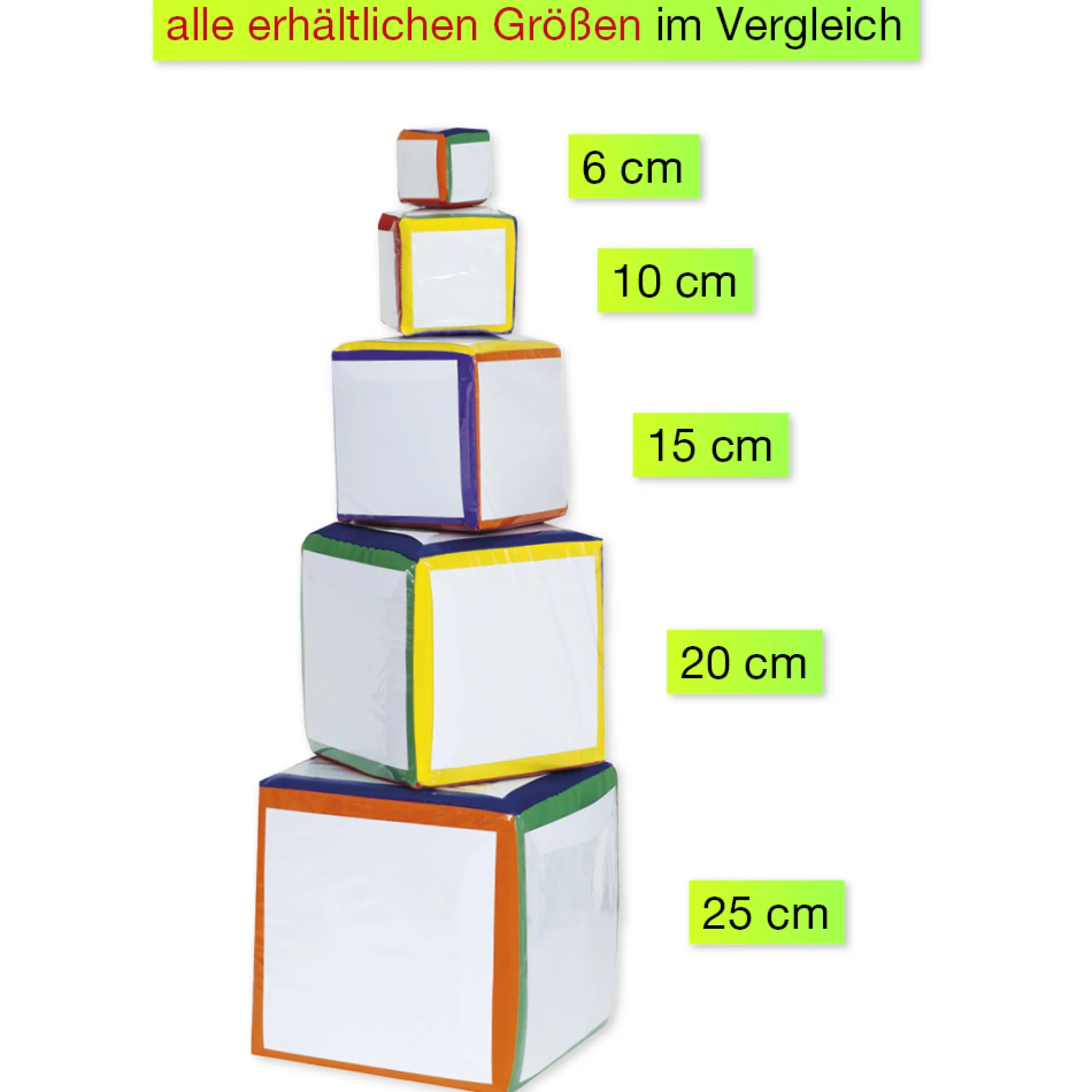 Blanko-Würfel mit Einstecktaschen 10 cm