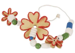 Blumen aus Holz, groß, 20 Stück