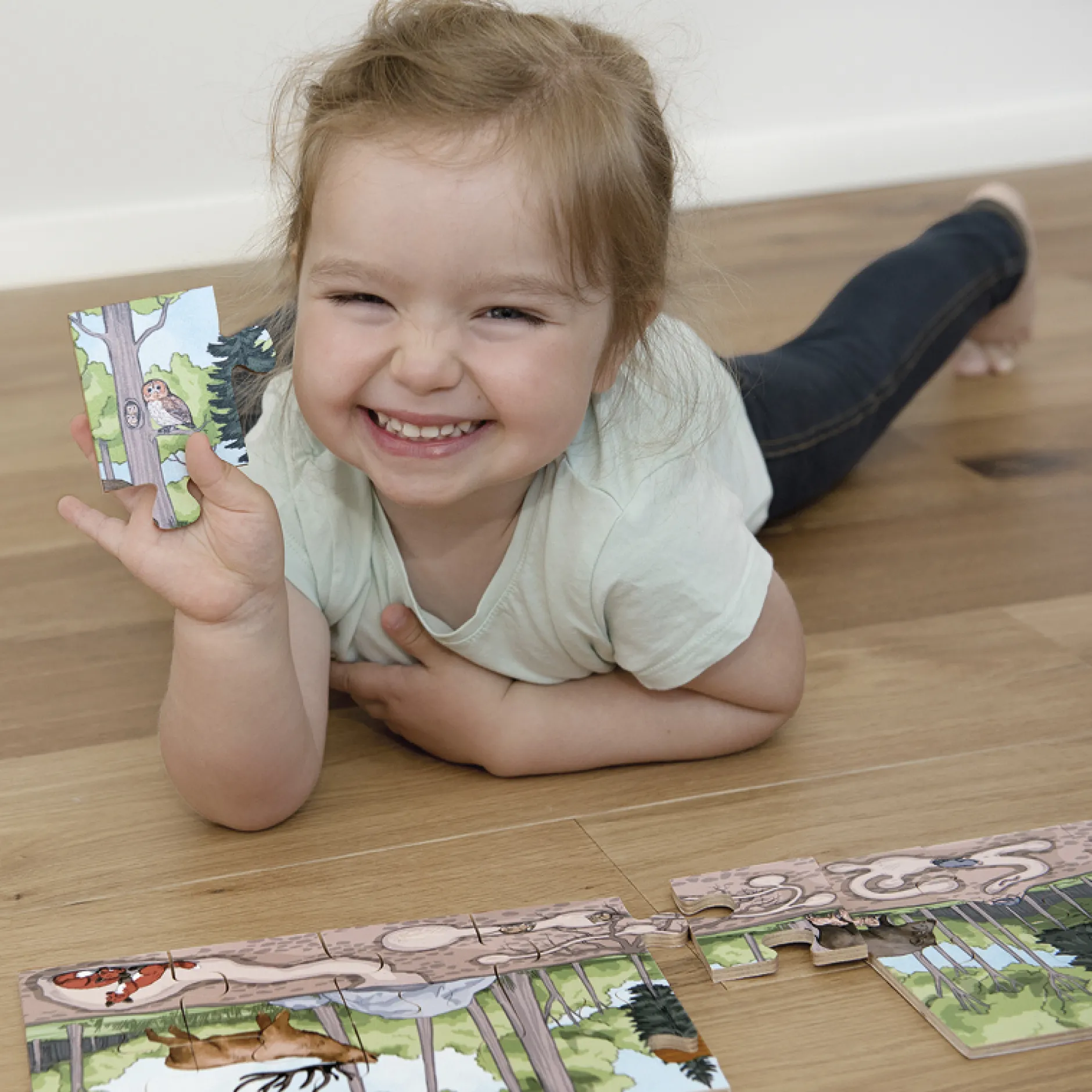Boden-Puzzle "Wald entdecken", 40-tlg.