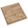 Bruchrechen-Blöcke, linear, aus Holz, 78-tlg. im Rahmen