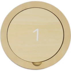 Bruchrechen-Kreise aus Holz, mit Einlagekreis, 150 mm ø, 30-tlg.