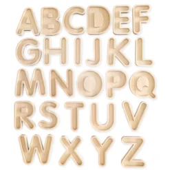 Buchstaben-Schalen A-Z aus Holz, 26-tlg.