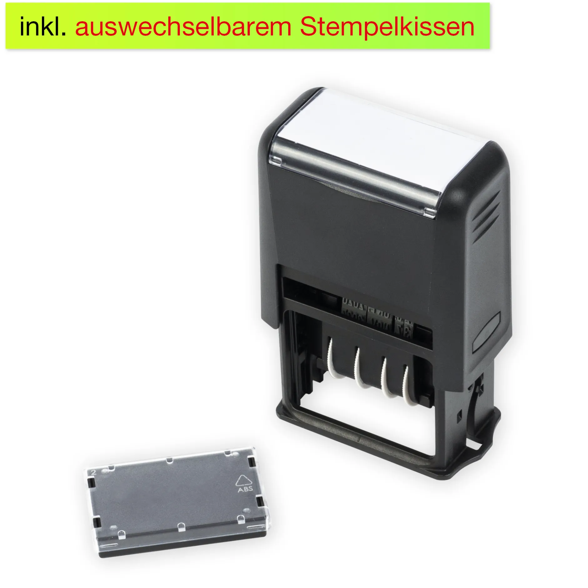 Datums-Stempel "medium", selbstfärbend, schwarz