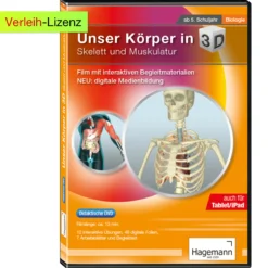 Didaktische DVD Unser Körper in 3D - Skelett und Muskulatur (tabletfähig)