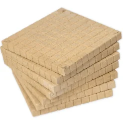 Dienes Dezimalrechen-Hunderter-Platte, naturfarben, Satz 10 Stück