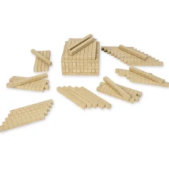 Dienes Dezimalrechen-Zehner-Stäbe, naturfarben, Satz 100 Stück