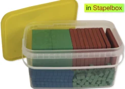 Dienes Grundsortiment Montessori, 121-tlg., RE-Wood, in Stapel-Box 