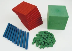 Dienes Grundsortiment Montessori, 121-tlg., RE-Wood, in Stapel-Box 