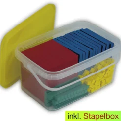 Dienes Grundsortiment, 121-tlg., Zahlenraum 1.000, farbig, in Stapel-Box