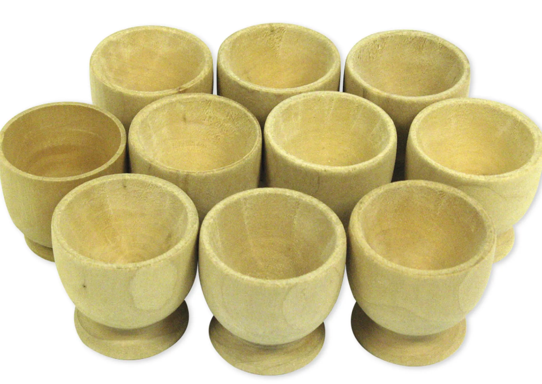 Eierbecher aus Holz, 10-tlg.