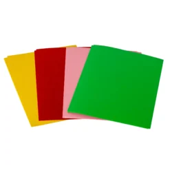 Farbiges Foto-Solarpapier DIN A 5 mit Fixierscheibe (pink, grün, gelb, rot), 16 Blatt
