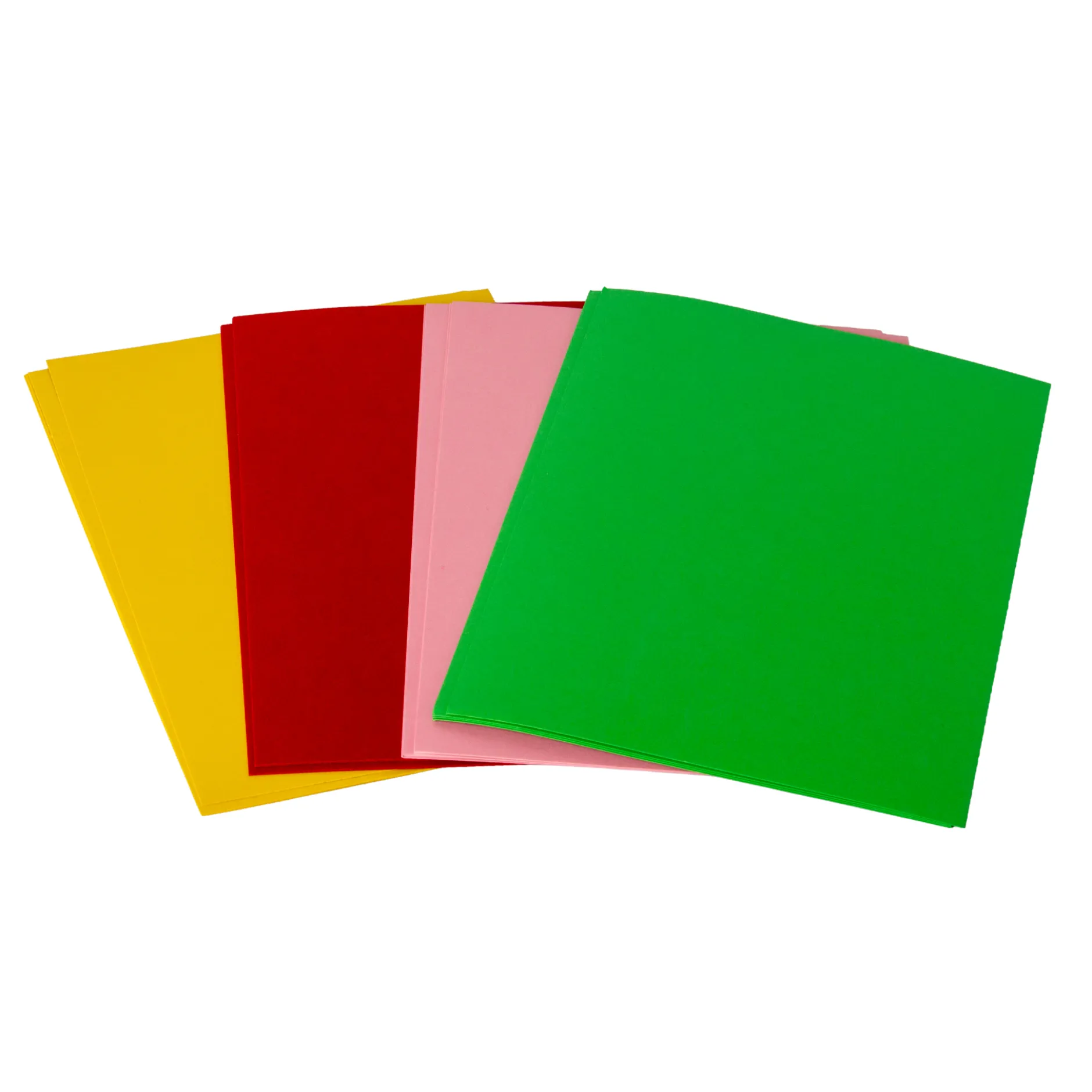 Farbiges Foto-Solarpapier DIN A 5 mit Fixierscheibe (pink, grün, gelb, rot), 16 Blatt