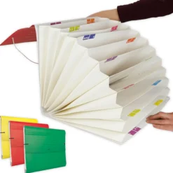 Fächermappe aus Pappe A4-Plus, farbig