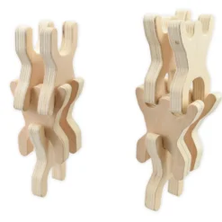 Figuren-Stapelspiel aus Holz, 36-tlg. im Beutel