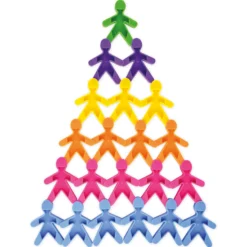 Figuren-Stapelspiel aus Kunststoff, farbig, 100 Stück