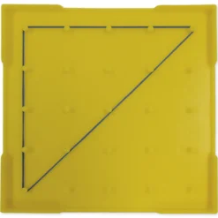 Geometrie-Brett doppelseitig (5x5 Stifte), 15x15 cm, gelb