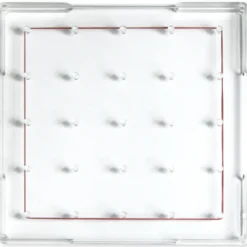 Geometrie-Brett einseitig (5x5 Stifte), 15x15 cm, transparent