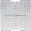 Geometrie-Brett einseitig (11x11 Stifte), 23x23 cm, transparent
