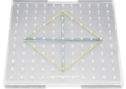 Geometrie-Brett einseitig (11x11 Stifte), 23x23 cm, transparent