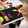 Geometrische Flächen aus Filz, 196-tlg.