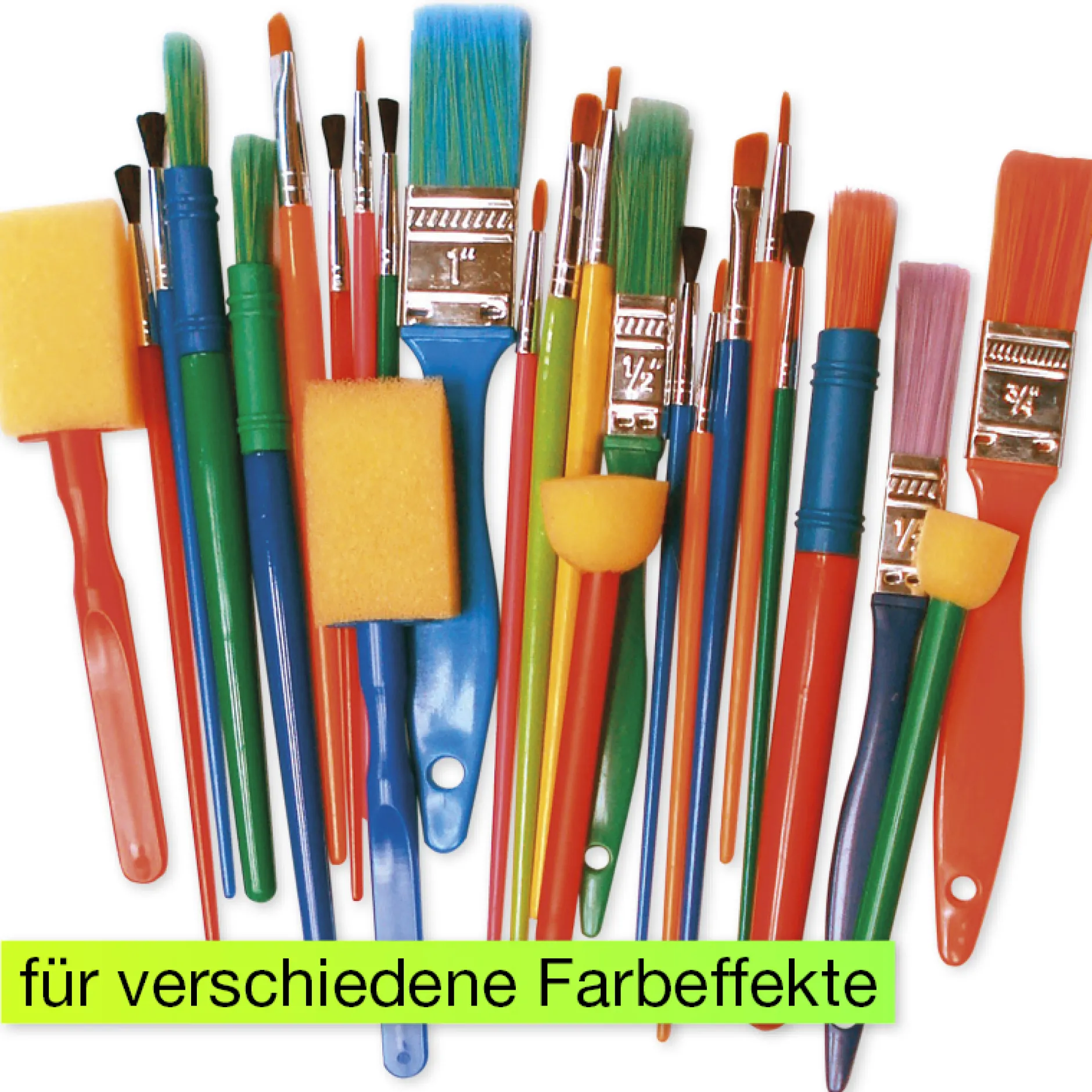 Gruppen-Set Bunte Pinsel, 25-tlg.