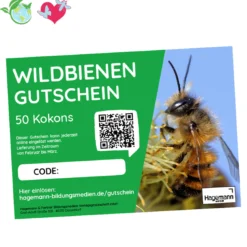 Hagemann Kokons für Wildbienenzucht, Rote Mauerbiene (mit Gutschein, 50 Kokons)