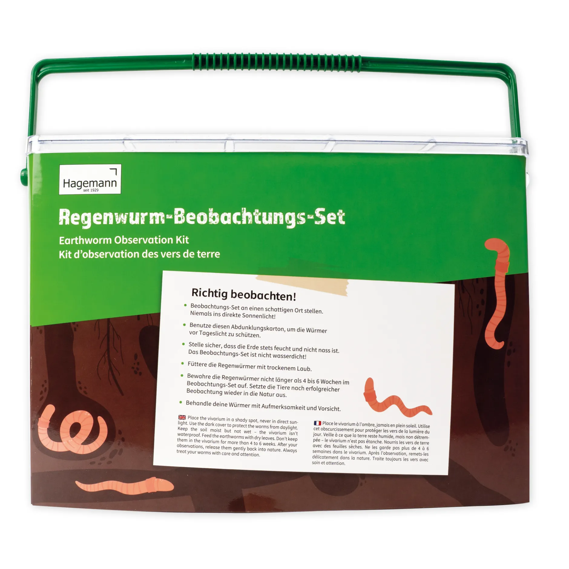 Hagemann Zuchtset Regenwürmer (mit Gutschein, 10-15 Tiere)