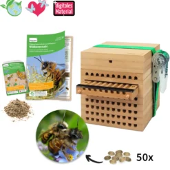 Hagemann Zuchtset Wildbienen, Gehörnte Mauerbiene (mit 50 Kokons)