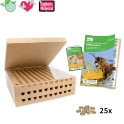 Hagemann Zuchtset Wildbienen, kompakt, Rote Mauerbiene (mit 25 Kokons)
