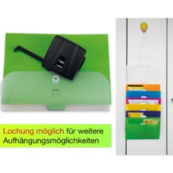 Hänge-Orga-Mappe für A4, 7 Fächer, transparent