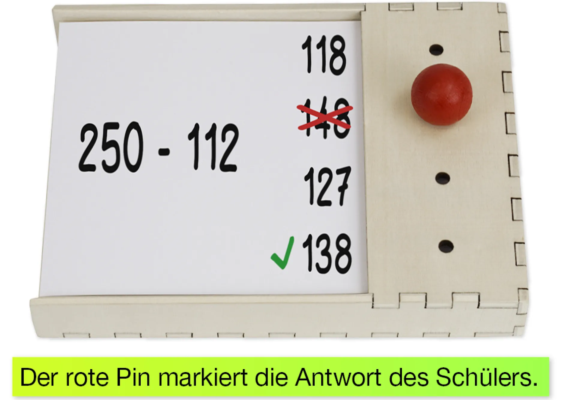 Holzcomputer fertig verleimt, mit Holzstift