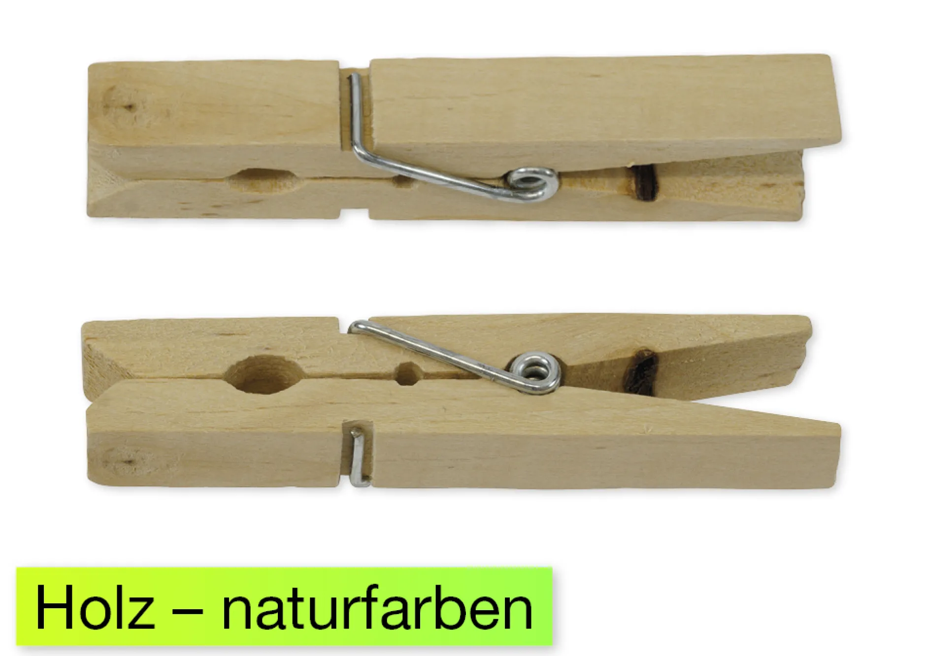 Holz-Klammern 70 mm natur, 50 Stück