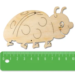 Holz-Marienkäfer zum Gestalten, 10 cm