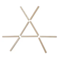 Holz-Stäbchen-Spiel im Etui