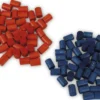 Hunderter-Steckbrett mit Türmchen, 100-er Zahlenraum, rot-blau, 101-tlg.