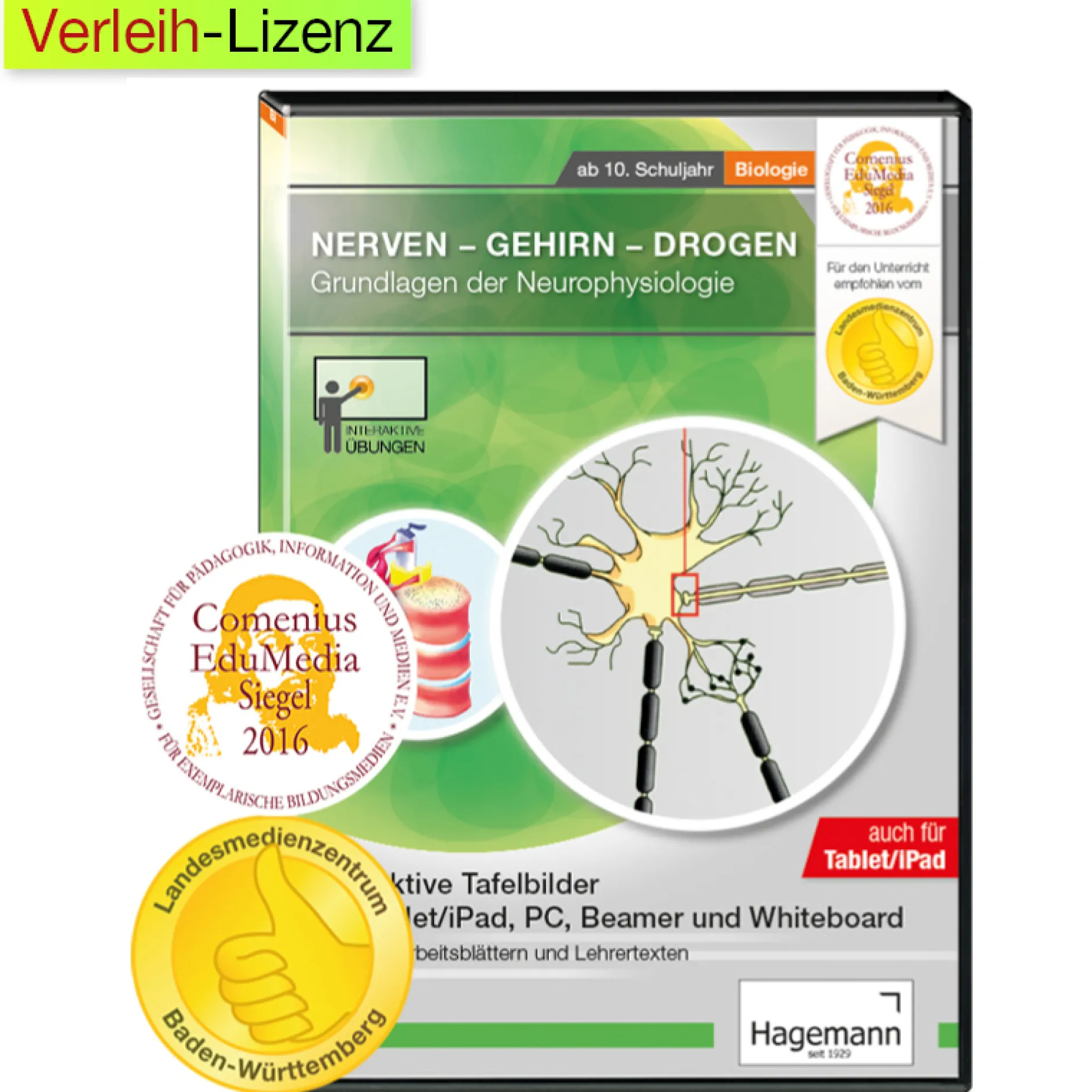 Interaktive Tafelbilder Nerven-Gehirn-Drogen (tabletfähig)