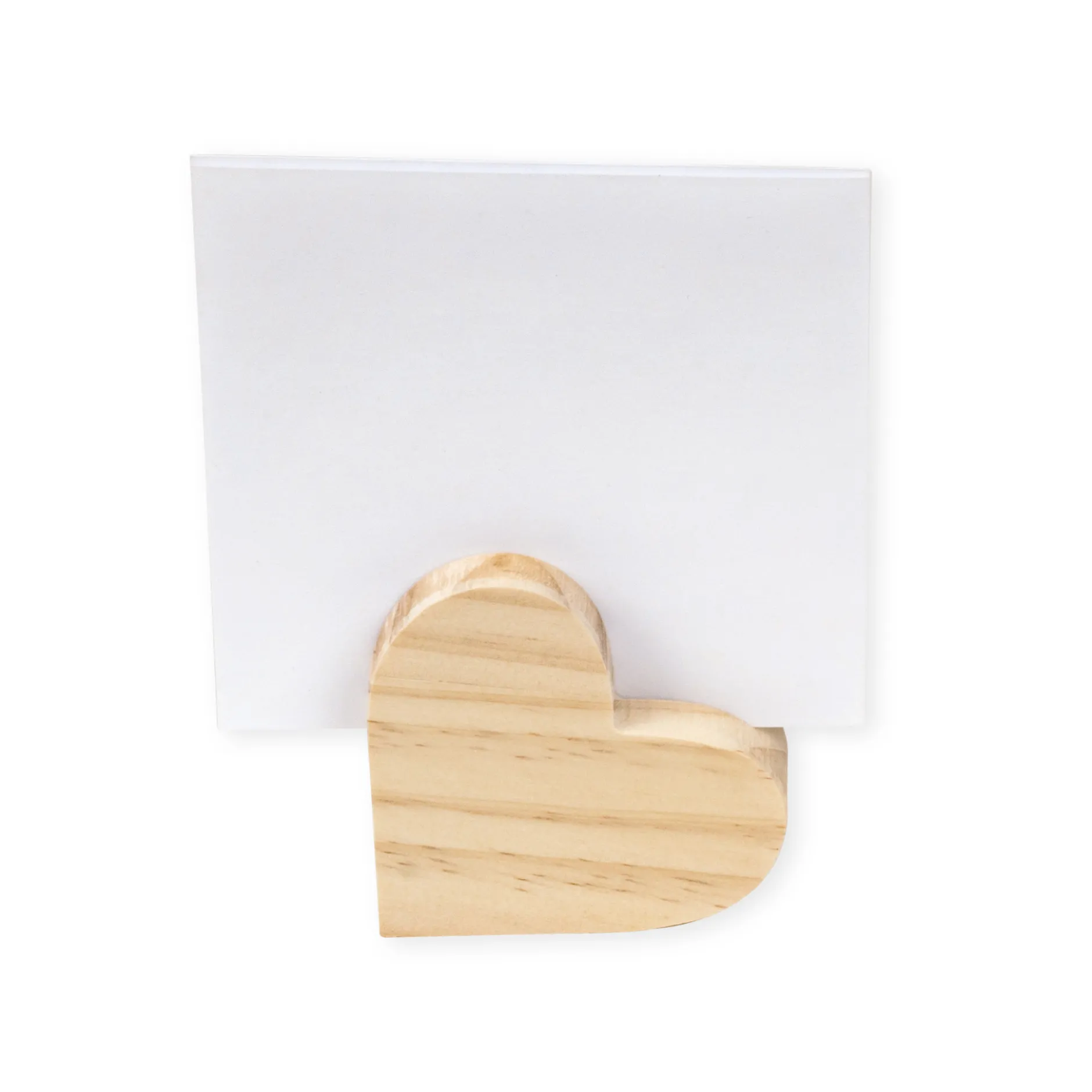 Kartenhalter "Herz" aus Holz, 6 Stück