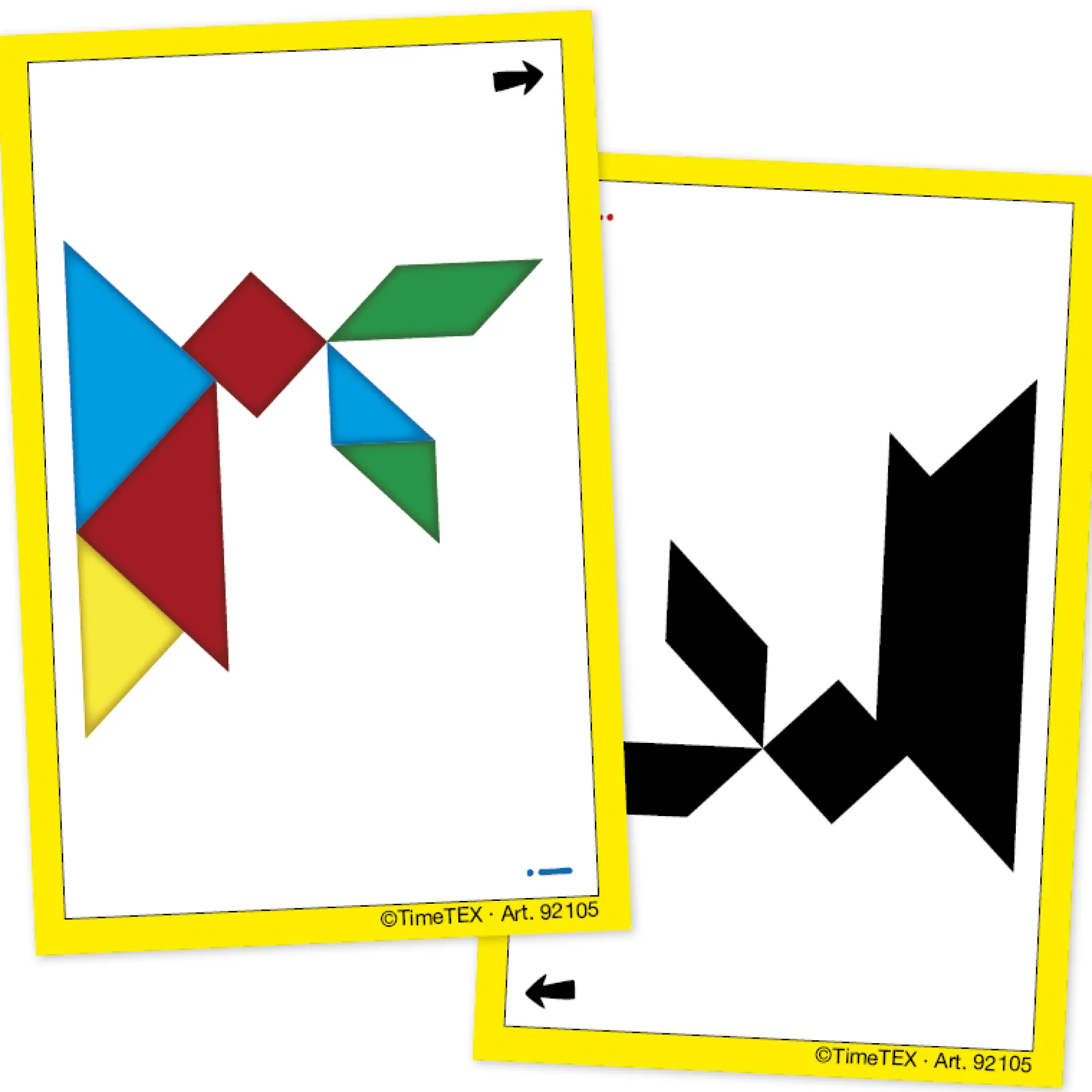Kartenspiel "Tangram" in Etui