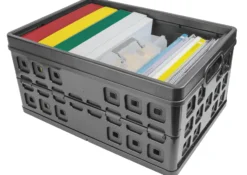 Klappbox aus Kunststoff, ca. 46 Liter, bis 30 kg, anthrazit