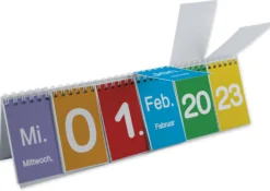 Klappen-Flipchart aus Pappe, Kalender